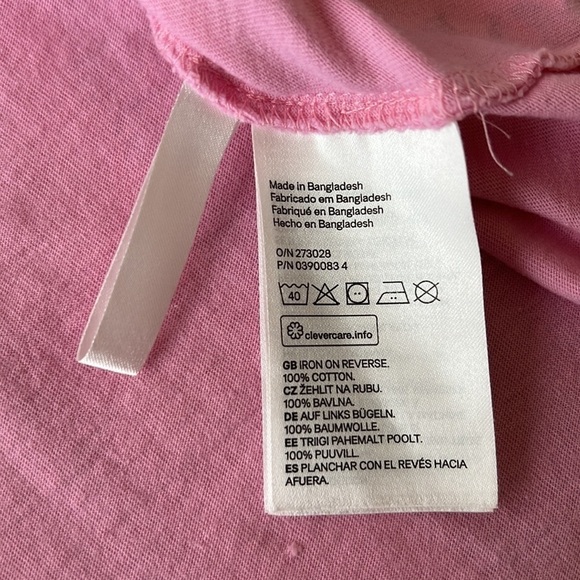 H&M Girls Pink Sleeveless Sundress Dog Cat Bird Floral Graphic 8/10Y - Picture 7 of 11